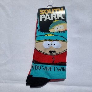 Men's Cartoon Socks - Cartman Red and Blue South Park